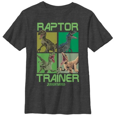 Boy's Jurassic World Raptor Trainer T-Shirt - Charcoal Heather - Small