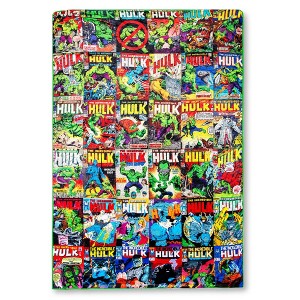 Surreal Entertainment Marvel Incredible Hulk Comic Books Oversized Throw Blanket | 8 Feet Long - 1 of 4