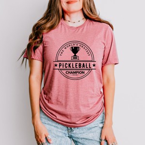 Simply Sage Market The World's Okayest Pickleball Champ Short Sleeve Tee - 1 of 4