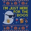 Women's Design By Humans Funny Here For The Boos Ugly Halloween Sweater By DragonTee Racerback Tank Top - 2 of 3