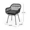 Lyngins 2-Pack Modern Rattan Outdoor Accent Chairs with Water-Resistant Cushions, Polyethylene Rattan, Patio Accent Chair for Garden/Balcony/Sunroom - 3 of 4