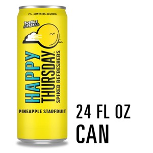 Happy Thursday Pineapple Starfruit Flavored Alcoholic Beverage - 24 fl oz Can - 1 of 4