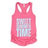 Simply Sage Market Sweet Summer Time Block Distressed Racerback Tank - 2 of 4