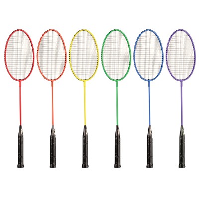 Costway Portable Badminton Set with 2 Shuttlecocks Badminton Rackets  Outdoor Sport Game Set