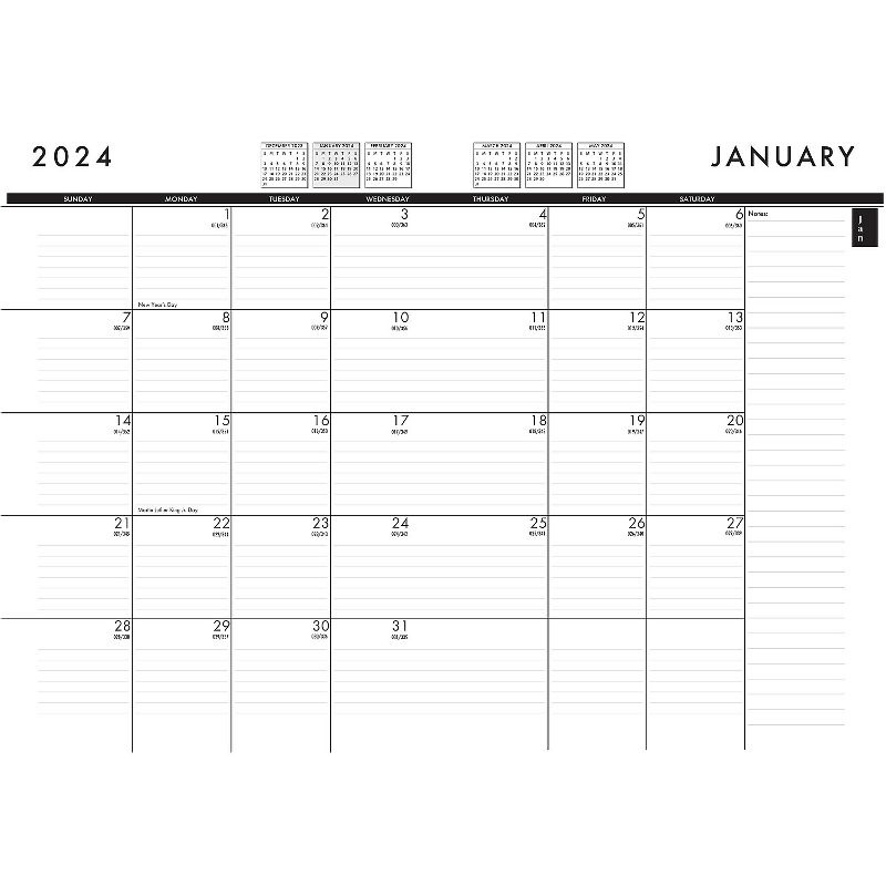 2024 House of Doolittle 7" x 10" Daily & Monthly Appointment Book Black (2896-32-24) 289632-24, 3 of 5