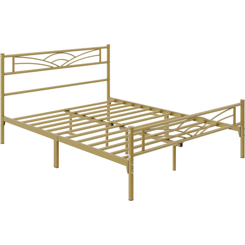Yaheetech Metal Platform Bed Frame with Cloud-inspired Design Headboard, 1 of 8