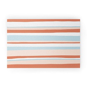 Sunshinecanteen Mesa Desert Pastel Stripes Looped Vinyl Welcome Mat - Society6 - 1 of 4