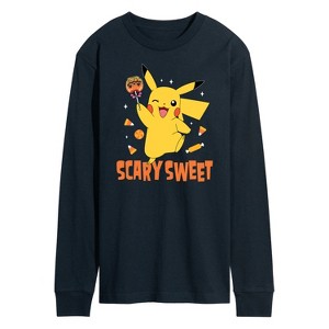 Men's - Pokémon - Pikachu Scary Sweet Long Sleeve Graphic T-Shirt - 1 of 3
