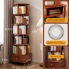 Rotating Bookshelf, 360 Degree Display 5 Tier Corner Bookshelf with Drawer - 3 of 4
