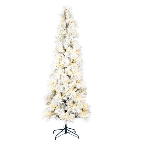 Vickerman Flocked Atka Pine Artificial Christmas Tree 3MM Warm White - image 1 of 4