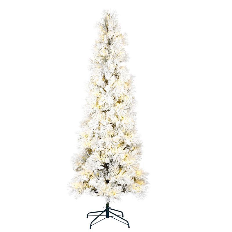 Vickerman Flocked Atka Pine Artificial Christmas Tree 3MM Warm White, 1 of 6