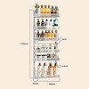 Over Door Spice Rack Hanging Adjustable Wall Mounted Pantry Organizers, 6-Tier Heavy Duty Metal Over Door Kitchen Storage Spice Can Rack Organizer - 2 of 4