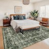 Area Rug Vintage Floral Distressed Print Pattern Rug, Soft Washable Non-Slip Low-Pile Indoor Carpet for Bedroom, Living Room - 2 of 4