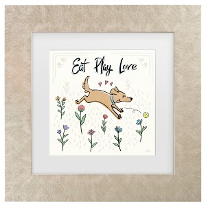Trademark Fine Art - Janelle Penner Dogs in the Garden II Matted Framed Art - 1 of 4