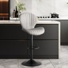 Dexmalle Set of 2 Swivel Bar Stools,Gray - 2 of 4
