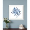 HomeRoots Floral Calligraphy Sketches White Framed Print Wall Art - 2 of 4