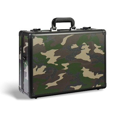 Zeikos ZE-HC36-C Deluxe Medium Hard Shell Protective Storage Portable Work Case with Shoulder Strap, Reliable Latches, and Dividers, Camo