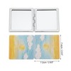 Unique Bargains Square Hand-drawn Makeup Mirror Yellow Blue 1 Pc - 2 of 3