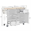 LunaLulinlk Kitchen Island Cart with Storage Cabinet and Locking Wheels for Kitchen Room,Dining Room - 4 of 4