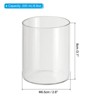 Unique Bargains High Borosilicate Glass Wear Resistant Clear Cylinder Vase - 2 of 4