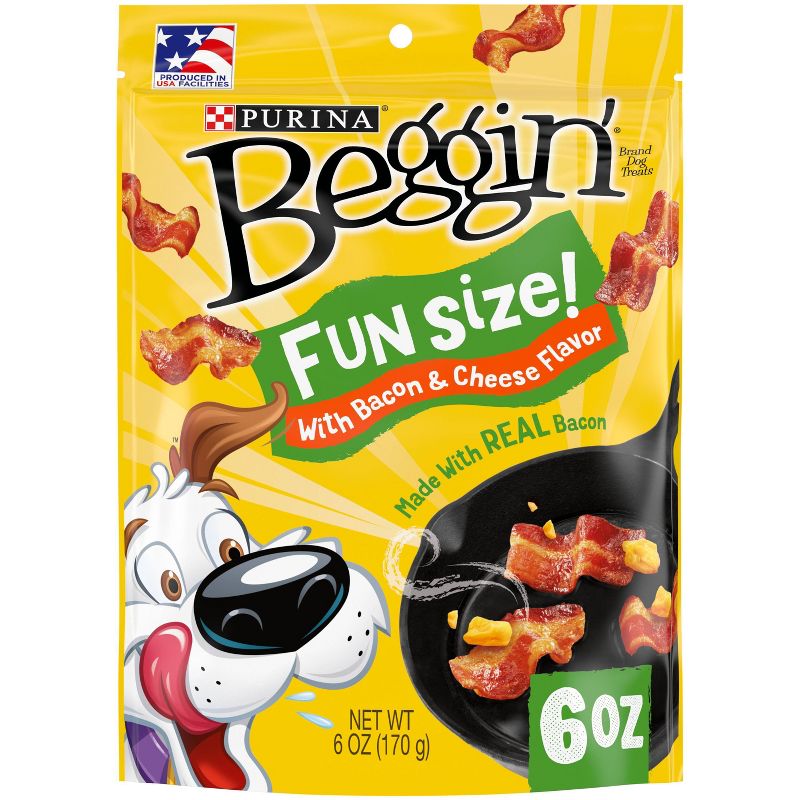 Purina Beggin&#39; Fun Size with Bacon &#38; Cheese Chewy Dog Treats - 6oz, 1 of 10