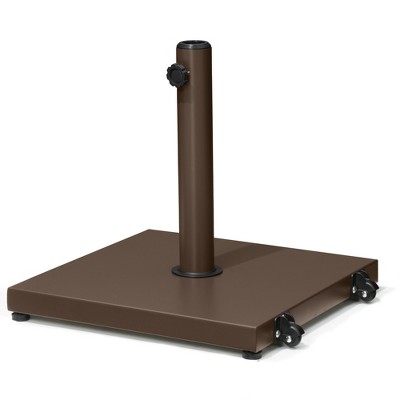 Pellebant Patio Umbrella Base 40lbs Umbrella Stand with Wheels Heavy Duty Concrete Stand