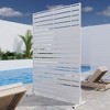 PexFix 72 in. H x 47 in. W White Outdoor Metal Privacy Screen Garden Fence Wall Applique - 2 of 4