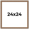 PosterPalooza | Square Slim Profile Gold Picture Frame - UV Acrylic, Foam Board Backing, Hanging Hardware - 2 of 4