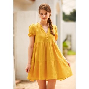 Sunshine Serenade Babydoll Dress - 1 of 4