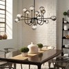 Rennnsan Droska 38" W 13 -light Color Glass Dimmable Mid-Century Bubble Chandelier in Brass & Black - 4 of 4