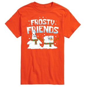 Men's - SpongeBob SquarePants - Frosty Friends Patrick and Spongebob Short Sleeve Graphic T-Shirt - 1 of 4