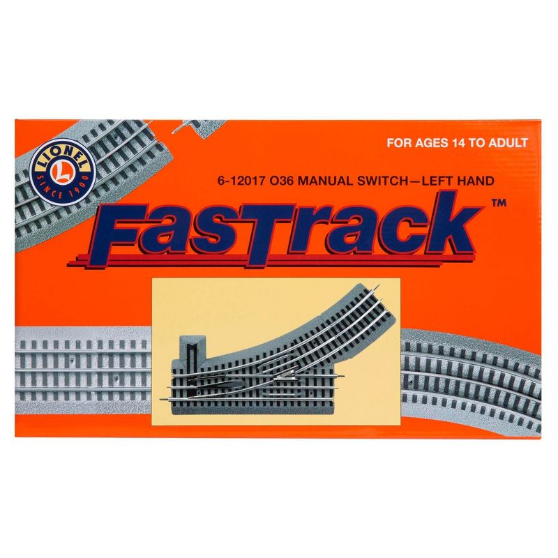 Lionel Trains O-Gauge Fastrack O36 Manual Left Hand Switch Track Piece w/ Curve, 3 of 6