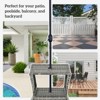Outdoor Side Table with Umbrella Hole, 2 Tier Rattan Wicker End Table with Storage Shelf, All Weather for Outdoor, Patio, Garden - 4 of 4