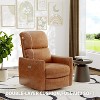 PU Leather Power Swivel Glider Recliner Chair Nursery Electric Rocker Recliner Chair with Lumbar Support & USB Port for Living Room Bedroom - 3 of 4