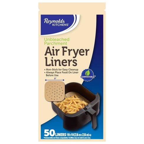 Reynolds Kitchens Unbleached Parchment Air Fryer Liners - 50ct