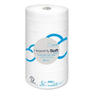 Papernet Heavenly Soft Special Kitchen Paper Towel, 2-Ply, 11" x 167 ft, White, 12 Rolls/Carton - 1 of 1