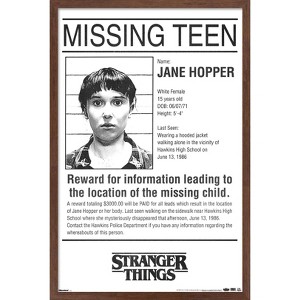 Trends International Netflix Stranger Things: Season 5 - Missing Teen One Sheet Framed Wall Poster Prints - 1 of 4