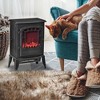HOMCOM Free standing Electric Fireplace Stove, Fireplace Heater with Realistic Flame Effect, Overheat Safety Protection, 750W / 1500W - 2 of 4
