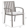 COWLOWN 6 Pieces Fixed Aluminum Dining Chair for Patio or Garden, Painted Finish and Padded Seat for Comfort - 4 of 4