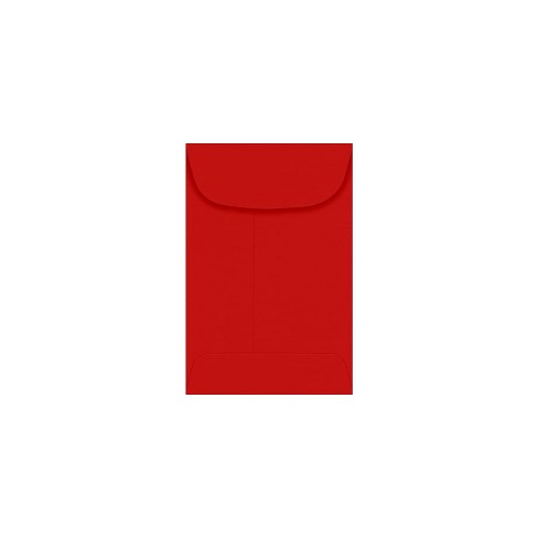 Ruby Red 2 1/4-Inch x 3 1/2-Inch LUXPaper Coin Envelopes 50-Count 
