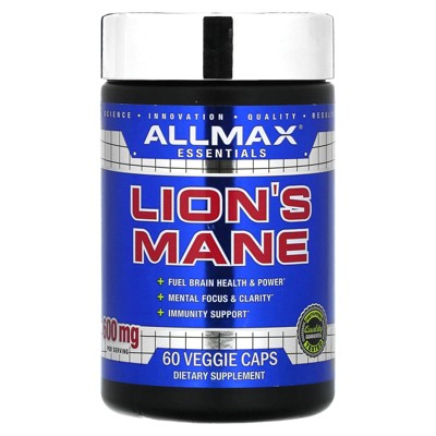 ALLMAX Essentials, Lion's Mane, 60 Veggie Caps (300 mg per Capsule)
