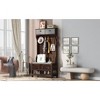 Hall Tree with 6 Hooks and Hinged Lid, Coat Hanger, Entryway Bench, Storage Bench, 3-in-1 Design, 69INCH, for Entrance, Hallway - 2 of 4