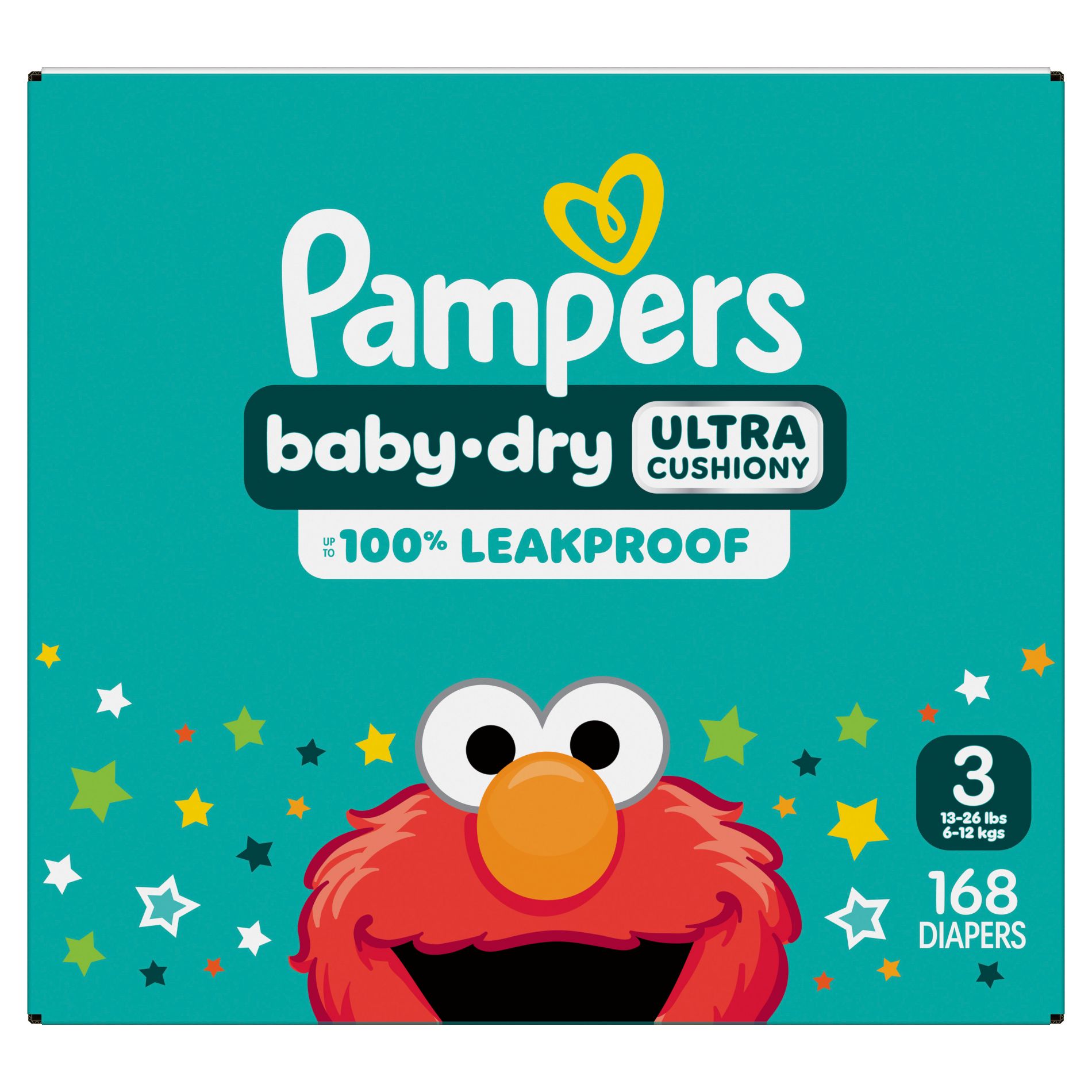 Pampers Baby Dry Diapers Pack Size 3 - 168ct