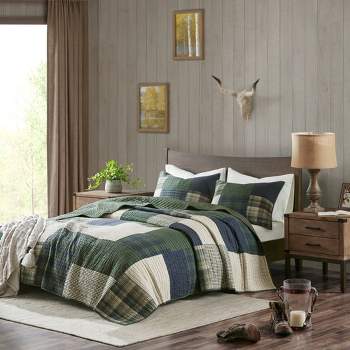 Twin/Twin XL Mill Creek Oversized Cotton Quilt Bedding Set Green - Woolrich