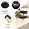 CENGHU Boucle Upholstered Dining Chairs Set of 2, Side Chairs with Curved Backrest & Black Metal Legs, for Dining Room, Living Room - 4 of 4
