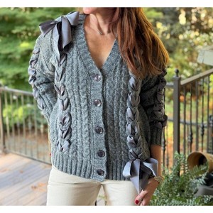 Women's Maxene Cardi Sweater - MOON RIVER - 1 of 4
