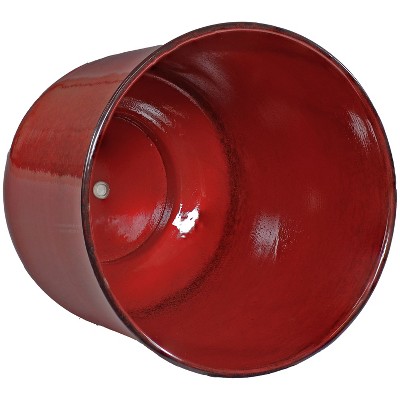 Vivian Ruby Glaze Medium Iron Indoor/Outdoor Planter Set