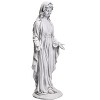 ABYNOW 29.9" Virgin Mary Outdoor Garden Statue – Praying Religious Catholic Decor for Yard, Patio, Home or Entryway – Ivory - 4 of 4