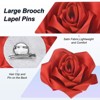 Unique Bargains Handmade Big Rose Flower Brooches and Pins for Women 4.3 Inch 1 Pc - 2 of 4