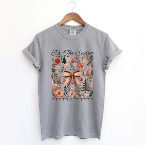 Simply Sage Market Women's Tis The Season Coquette Short Sleeve Garment Dyed Tee - 1 of 4